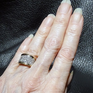 Natural Diamond Ring, 14K Gold, Size 4, Estate Jewelry