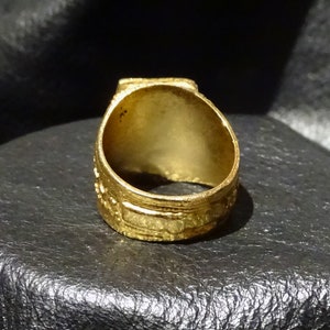 Vintage Lapis Ring, 22K Gold Overlay - Etsy