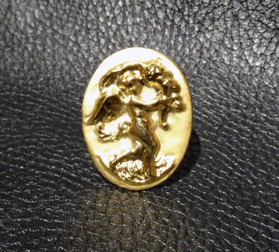 Cupid Statement Ring, 18K Gold over Sterling Silver View 3
