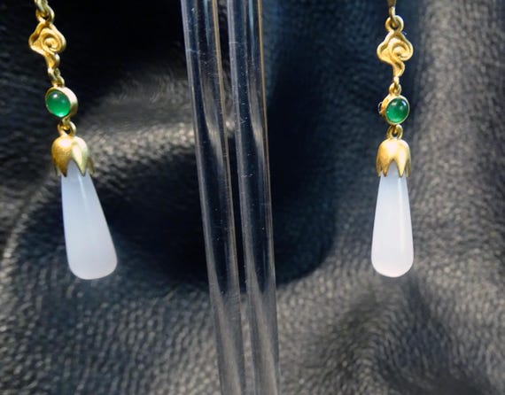 Gemstone Dangle Drop Earrings - image 10