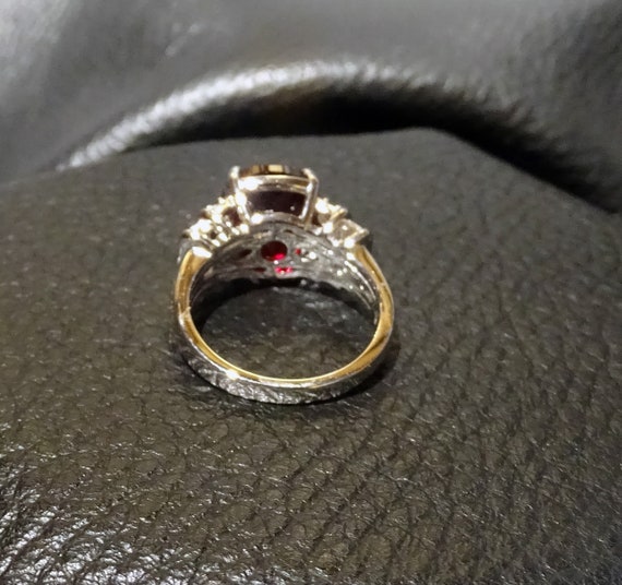 Ruby Solitaire Ring, 6 ctw, Platinum over Sterling - image 7