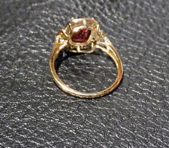 Diamond Purple Garnet Ring - image 7
