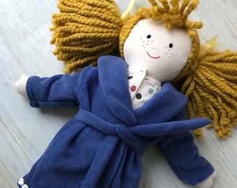 Dressed Rag Doll, Handmade Rag Doll With Clothes