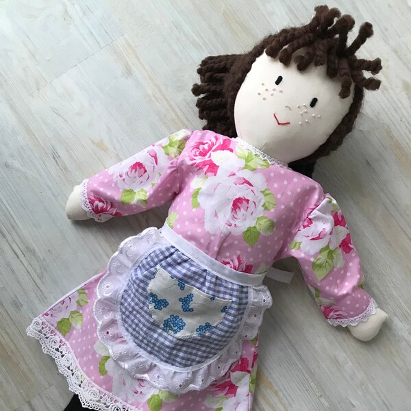 Dressed Rag Doll, Handmade Rag Doll With Clothes