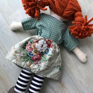 Dressed Rag Doll, Handmade Rag Doll With Clothes image 2