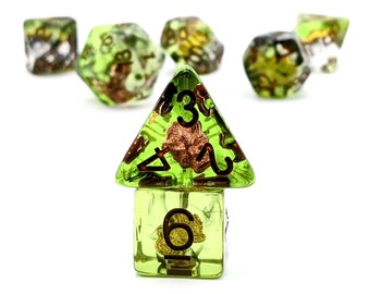 Class Druid Dice Set | 7pc Resin Polyhedral Dice Set for Tabletop Role Playing Games such as Dungeons and Dragons (DnD, D&D)