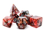 Dante 39 s Inferno Dice Set Polyhedral Dice Set Glitter Foil Dungeons and Dragons Pathfinder Role Playing Dice RPG