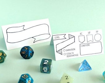 Initiative Trackers | Hand-drawn | Erasable | Dungeons & Dragons | RPG | Dungeon Master | DnD