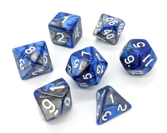 Critit Crit It Spirit Of Fox Series 2 Poly 7 Dice RPG Set Orange White 5e D/&D DM