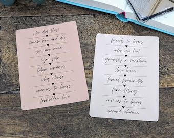 Romance Tropes Kindle Inserts | Bookish & Beyond | Kindle Case for Bookworms who Read Fantasy, Romantasy, Spicy Romance and Dark Romance