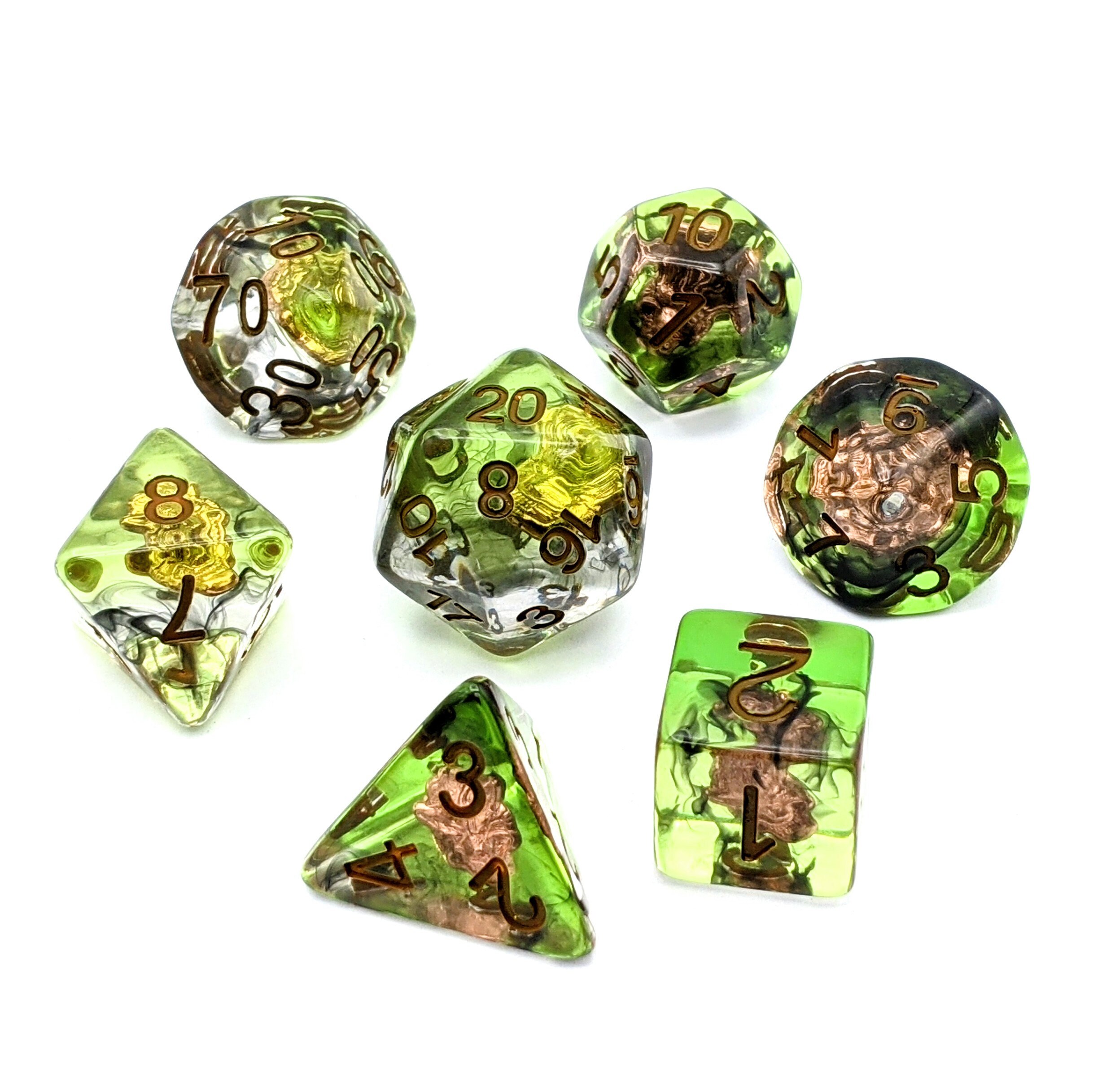 Class Druid Dice Set 7pc Resin Polyhedral Dice Set for Etsy UK