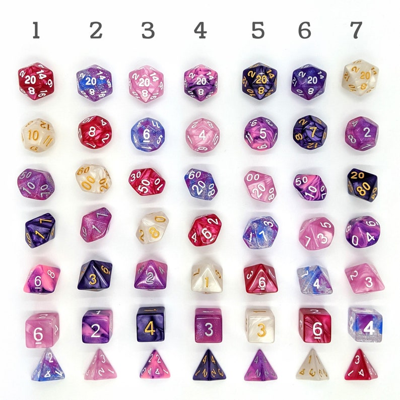 Jester Dice Palette Mighty Nein Critical Role Polyhedral Etsy