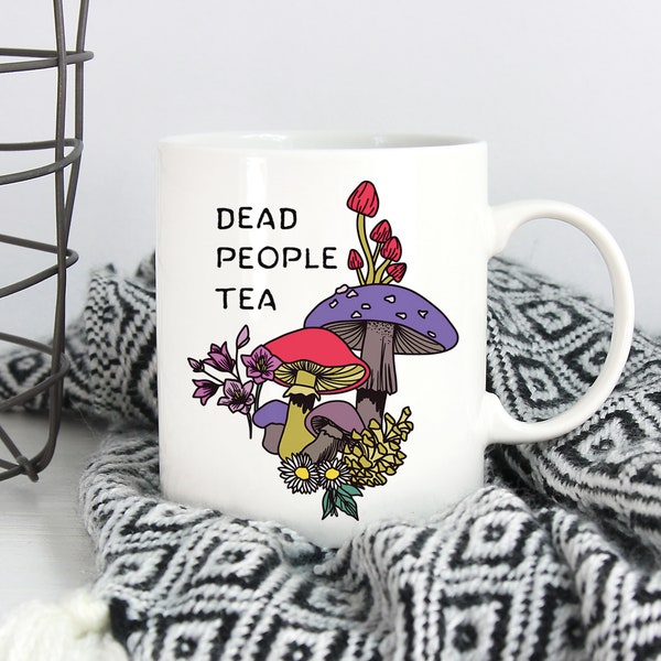 Dead People Tea Mug | 11oz White Ceramic Mug for Critters and fans of Role Playing Games such as Dungeons and Dragons (DnD, D&D)
