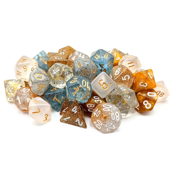Automoton Dice Palette | 7pc Polyhedral Dice Set for Critters and Tabletop Role Playing Games such as Dungeons and Dragons (DnD, D&D)