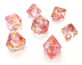 Wisp Amour Dice Set | Polyhedral Dice Set | Dungeons and Dragons | Pathfinder | Role Playing Dice | RPG | Gift for Geeks