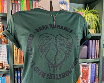 Camiseta Monster Romance: Camiseta literária para leitores de romance sombrio