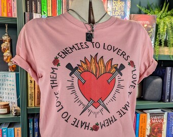 T-shirt Enemies to Lovers : t-shirt livresque pour les lecteurs romantiques