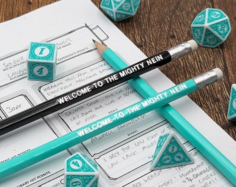 Welcome to the Mighty Nein - Single Pencil | Critter | Dungeons and Dragons | RPG | DnD | Dungeon Master | Roll for Initiative | D&D