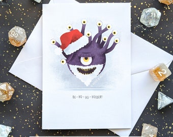 Be-ho-ho-holder Christmas Card | Dungeons and Dragons | Critmas | RPG | DnD | Gift for Geeks | Happy Holidays