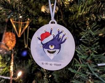 Be-ho-ho-holder Christmas Baubles | Tree Decoration for for Dungeons and Dragons DnD | Merry Critmas | Happy Holidays