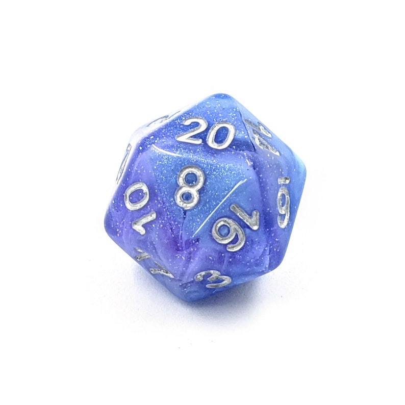 Water Transmutation Dice Set Glitter Polyhedral Dice Set Etsy