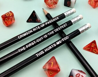 Juego de lápices de la clase Cazador de Sangre para D&D: Dungeons and Dragons y juegos de rol de mesa.