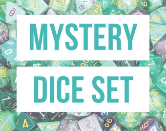 Mystery Dice Set | 7pc Polyhedral Dice Set for Tabletop Role Playing Games such as Dungeons and Dragons (DnD, D&D)