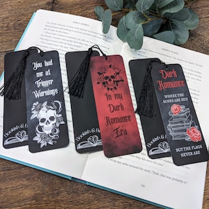 Dark Romance Lesezeichen | Bücherwurm & Jenseits | Lesezeichen für Leseratten die Fantasy, Romantasy, Spicy Romance und Dark Romance Bücher lesen
