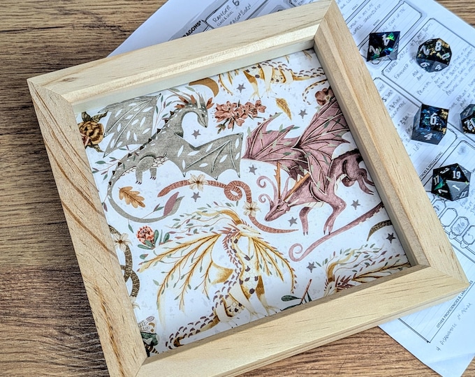 Whimsical Dragons - Dice Tray of Many Faces for Dungeons & Dragons and Tabletop RPG