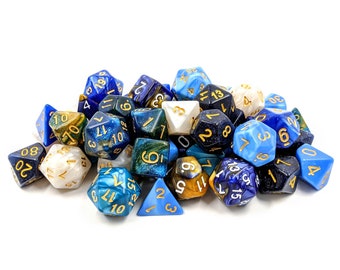 Dope Monk Dice Palette | 7pc Polyhedral Dice Set for Critters and Tabletop Role Playing Games such as Dungeons and Dragons (DnD, D&D)