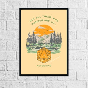 Survival Check Critical Failure Art Print | Inspired by Dungeons and Dragons (D&D)