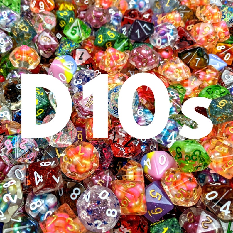 Bulk D10 Dice Sets 10 sided dice only Dungeons and Dragons Etsy