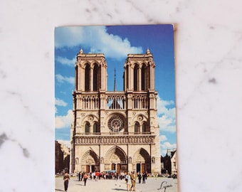 Vintage Paris Ansichtskarte: Die Kathedrale von Notre Dame, Unbenutztes französisches Ephemera