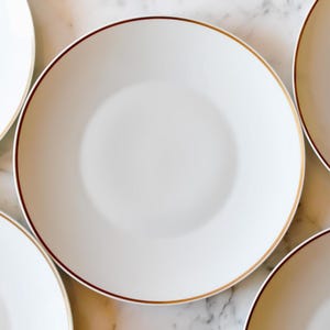 Vintage Rosenthal Studio-Line Dinner Plates: 1960s German Porcelain, Gold Rim, Set of 5