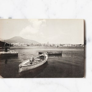 Carte postale vintage Real Photo, vue panoramique Torre Annunziata, carte postale vintage, carte postale photographique inutilisée des années 1950 Italie vraie photo