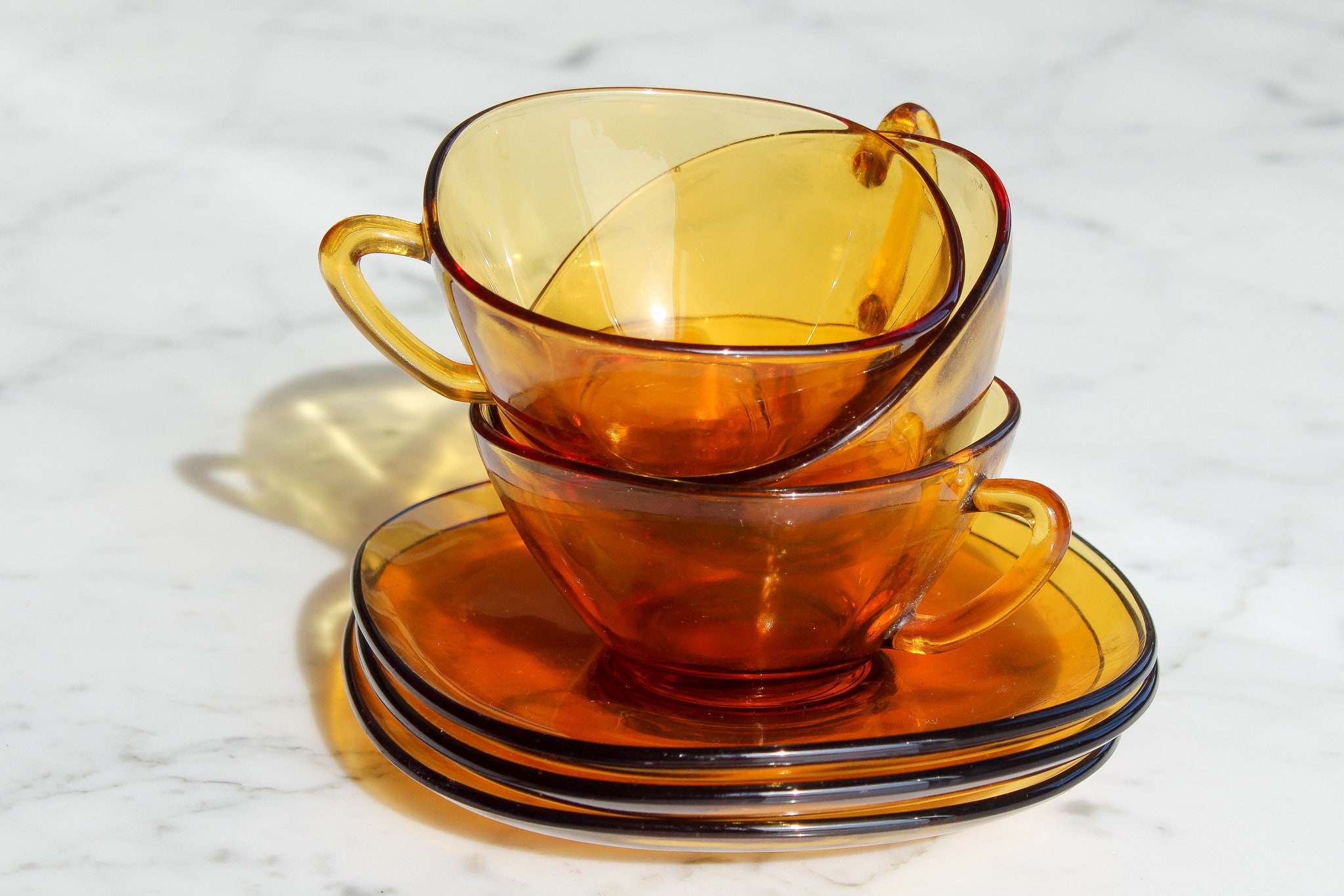 Nordic Vintage Heat Resistant Glass Coffee Cup Transparent Turkish