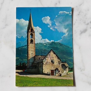 Carte postale vintage, Bormio, Italie carte postale vintage, carte postale inutilisée Italie