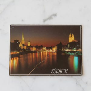 Carte postale vintage de Zurich - Suisse, Carte postale vintage rétro