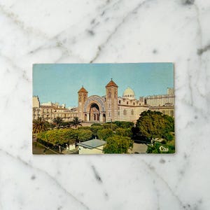 Cartão postal vintage, Oran, Algérie, Vue sur la Cathédrale, cartão postal vintage, cartão postal não utilizado Argélia