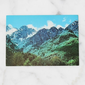Carte postale vintage - Montagnes de La Camosciara, Parc national des Abruzzes, Italie / Montagne della Camosciara / Hiver / Faune sauvage / Forêts