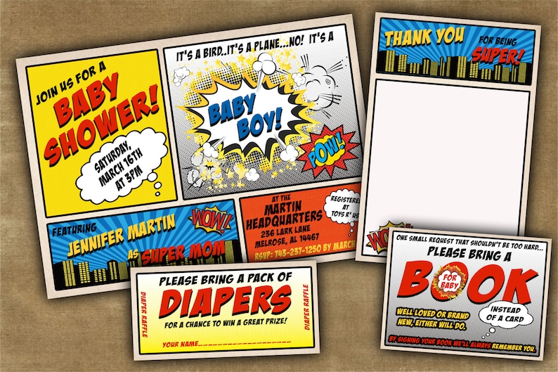 Superhero Kid Shower Invitation - Customizable Comedian E-book Child Shower - Yourself Print - Do it yourself Electronic History OR We Print For Yourself photo regarding Free Printable Superhero Baby Shower Invitations named Superhero Child Shower Invitation - Customizable Comedian E-book Kid Shower - Your self Print - Do it yourself Electronic History OR We Print For On your own