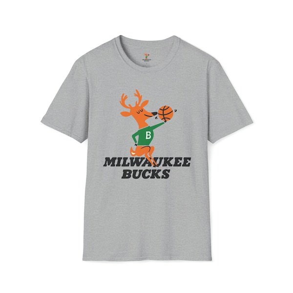 Retro Throwback Milwaukee Bucks Unisex Softstyle T-Shirt