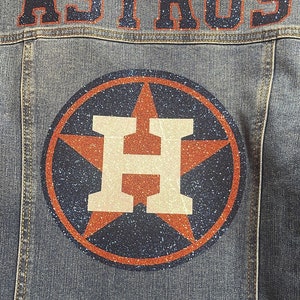 custom houston astros jean jacket｜TikTok Search