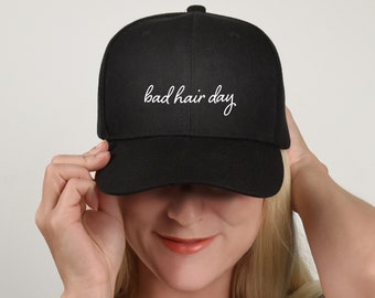 Bad Hair Day Baseball Cap, Bad Hair Day Hat, Party Favors, Baseball Hat, Custom Hat, Personal Custom Cap, Dad Hat