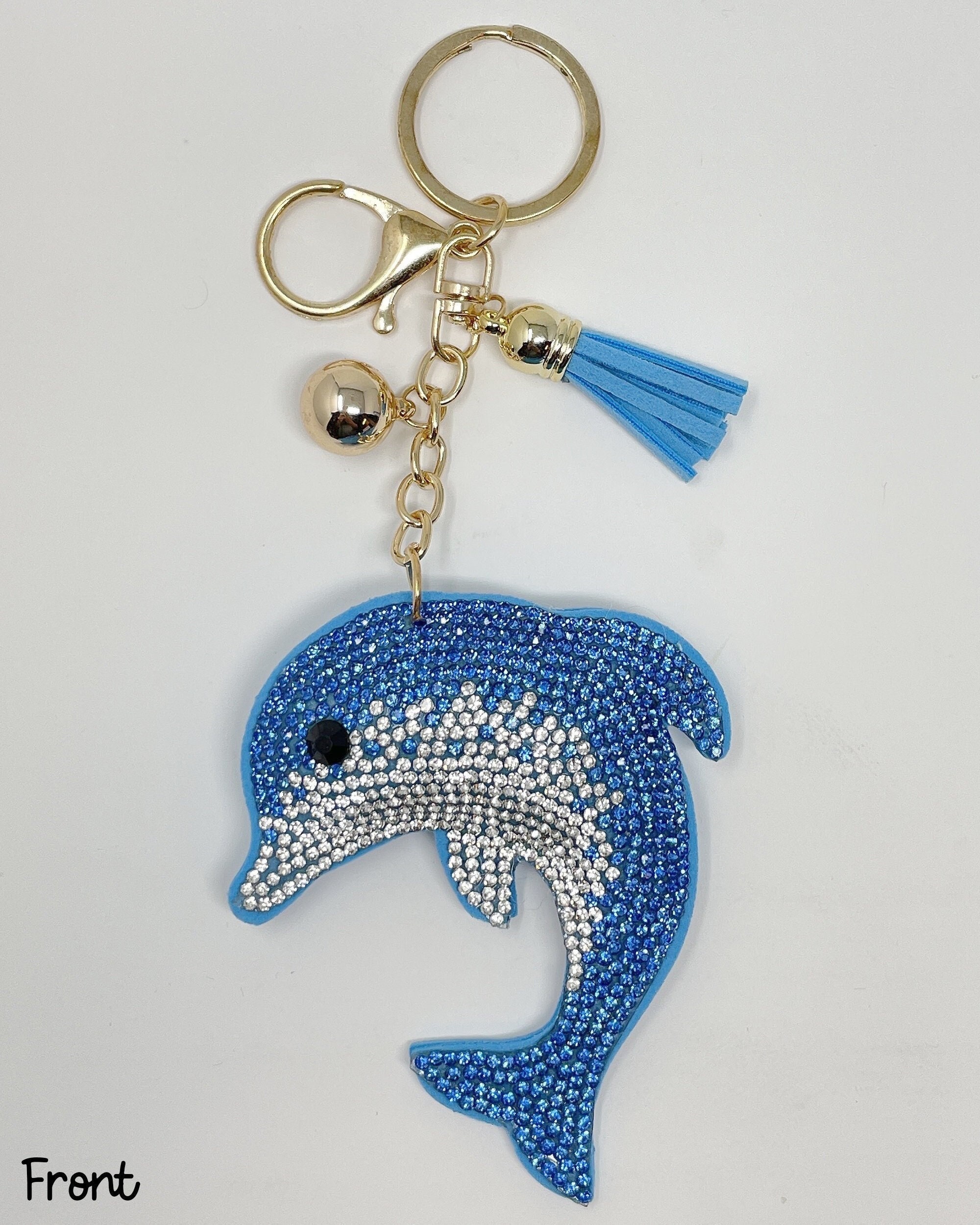 Glitter Sequin Dolphin Keychains for Kids Party Favors, Cute Bling Shark  Key Ring for Women Girls Purse Backpack Pendant (4 Pack)
