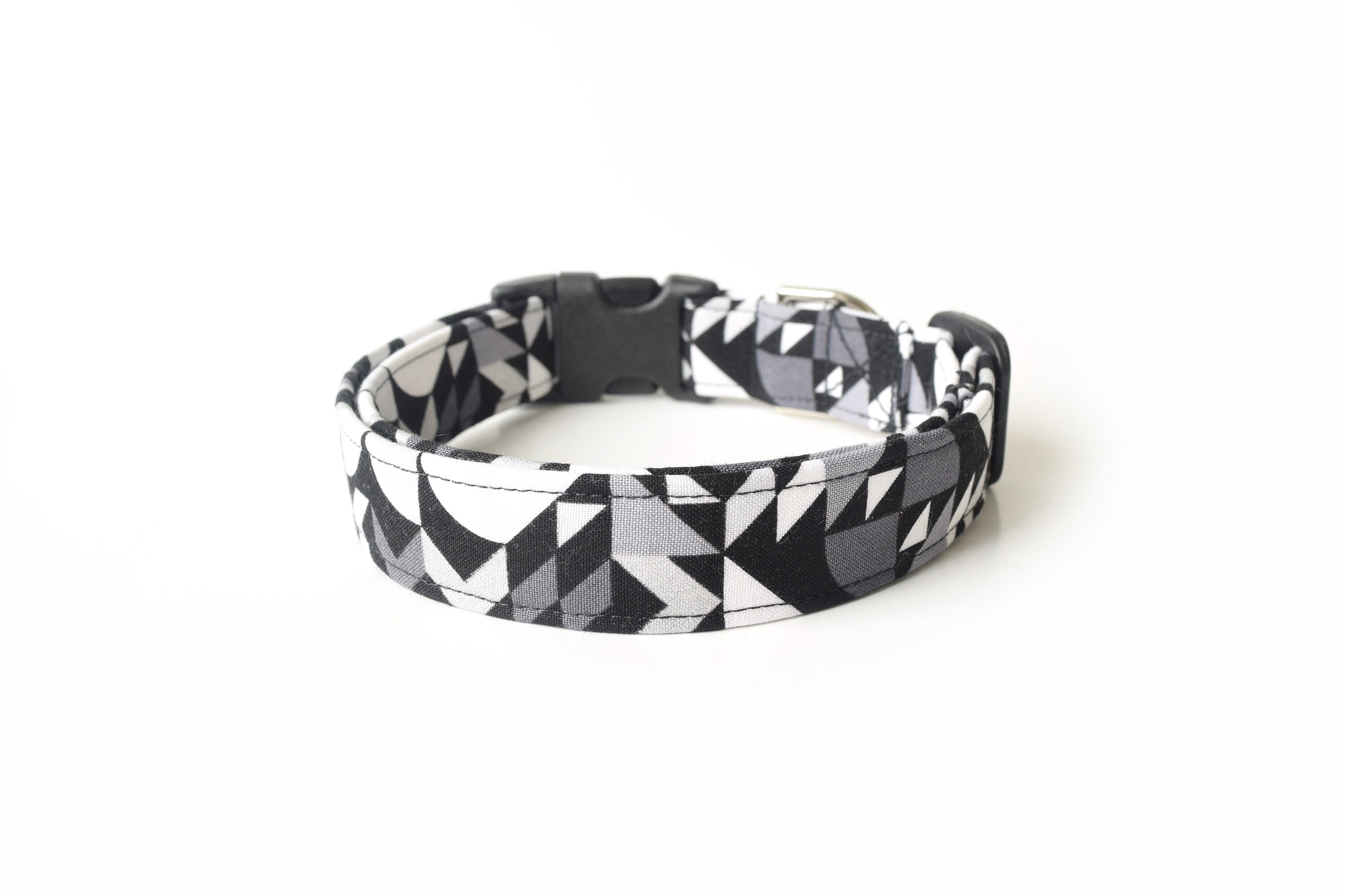 Black and White Dog Collar Geometric Dog Collar Designer Dog Etsy