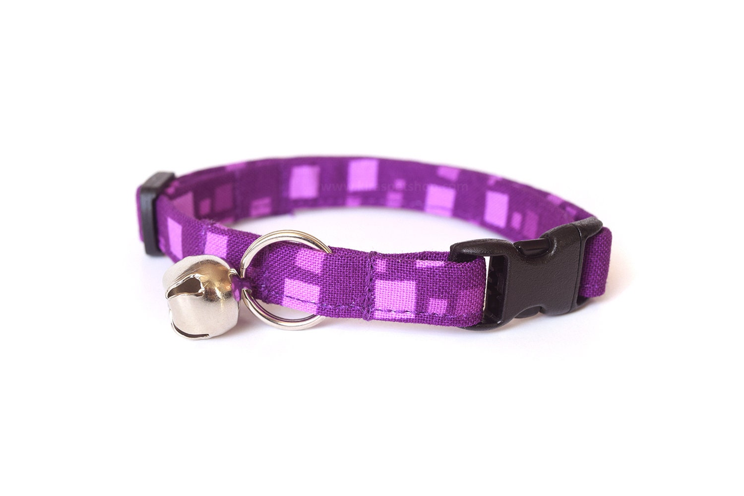 Purple Cat Collar Breakaway Cat Collar Fuschia Geometric Cat Etsy
