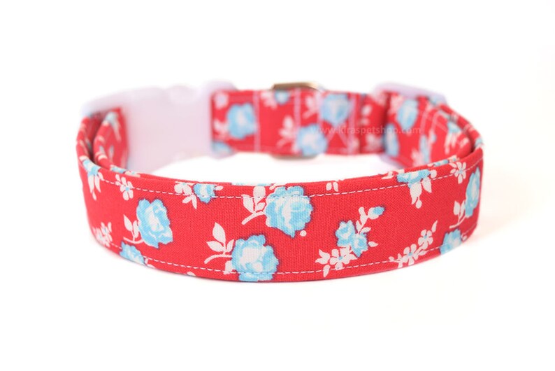 Floral Dog Collar Girly Dog Collar Pet Accessories Modern Etsy