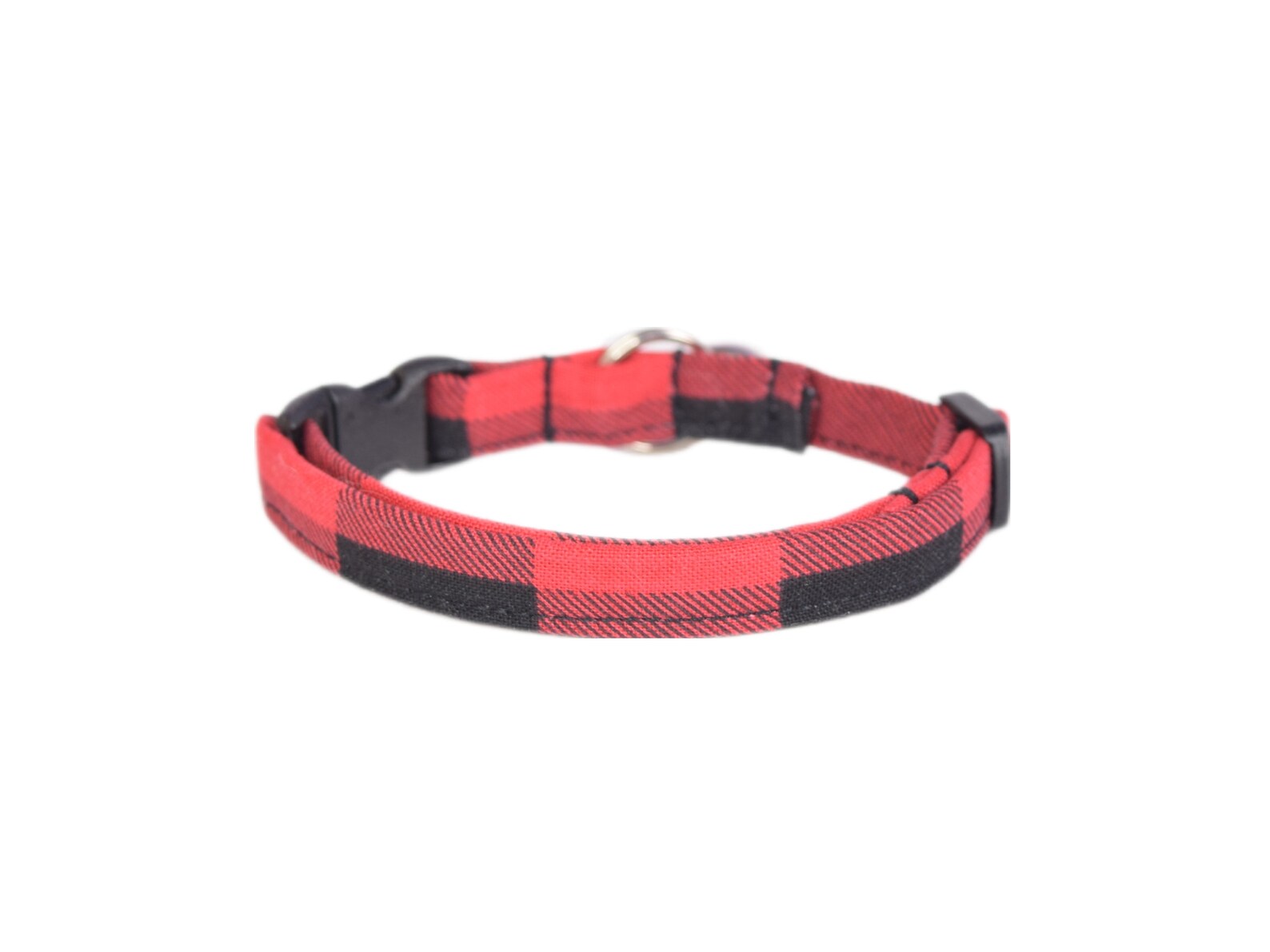 Buffalo Plaid Cat Collar Breakaway Cat Collar Black & Red Etsy
