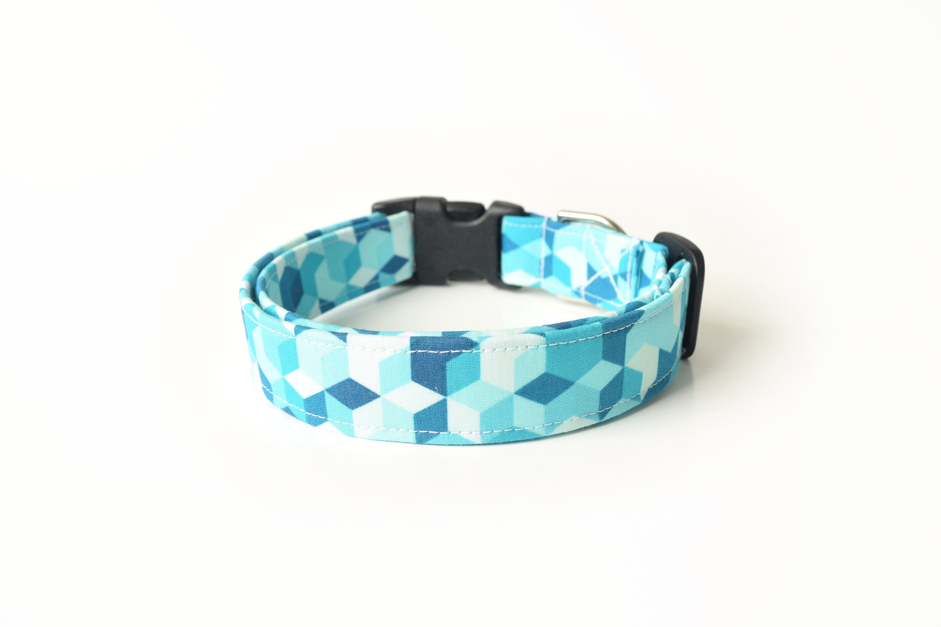 teal blue dog collar